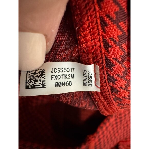 Offline By Aerie Pants Womens L Large Knit Red Houndstooth Pull On Ankle EUC - Picture 5 of 6